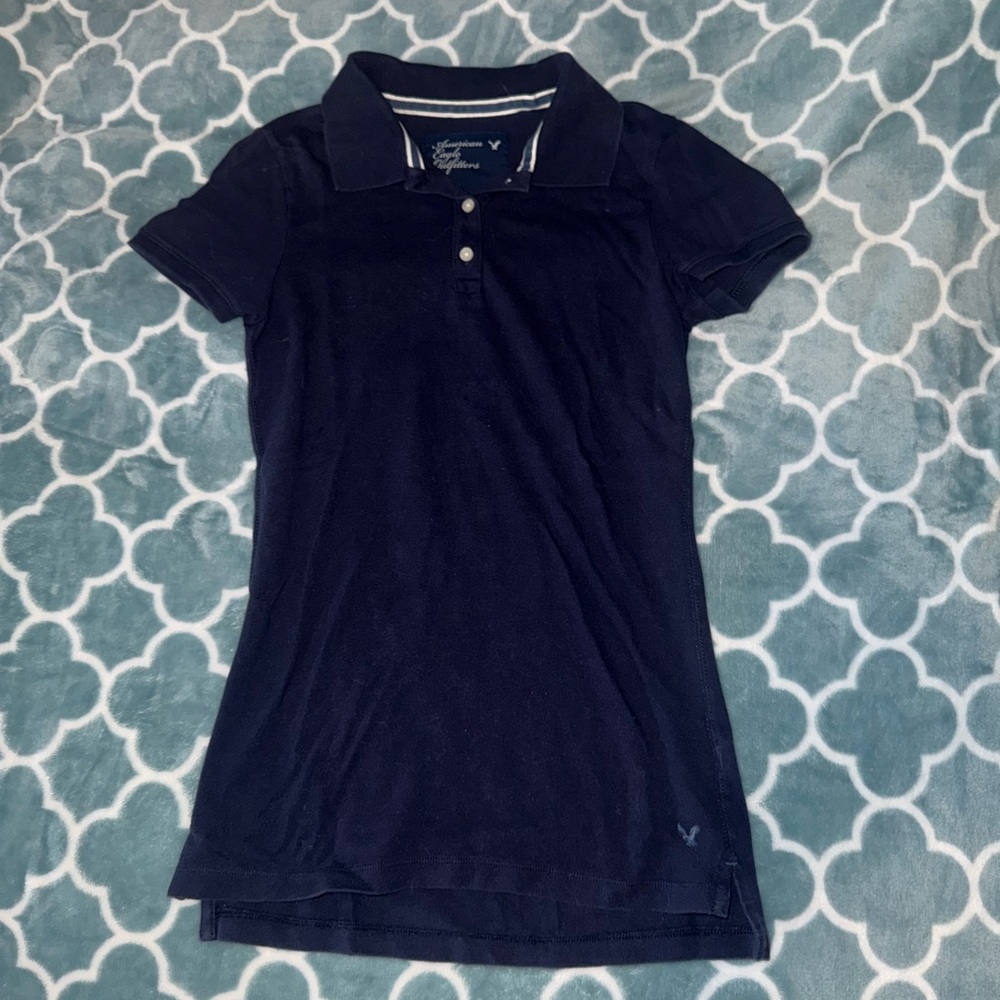 American Eagle Navy Women’s Polo Shirt